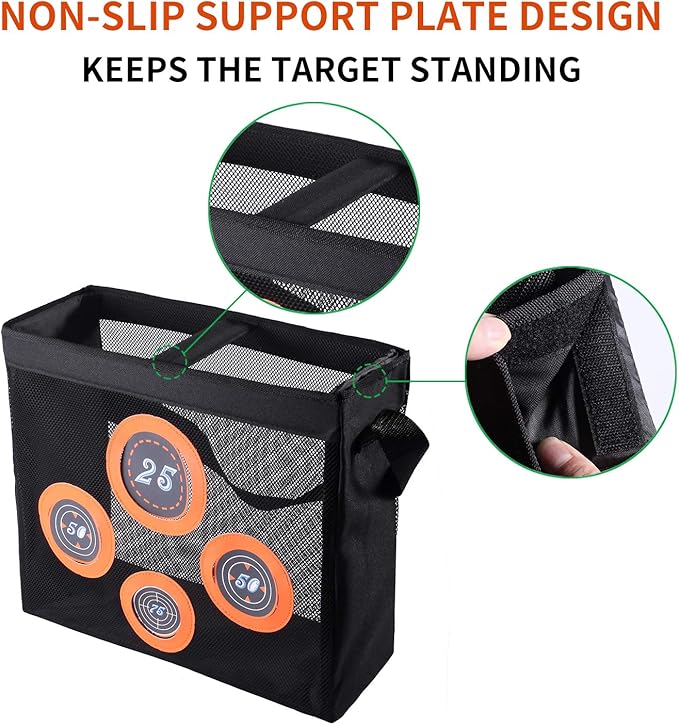 Hely Cancy Portable Shooting Practice Target Toy Storage Mesh Bag Compatible with Nerf Darts for Kids 6+