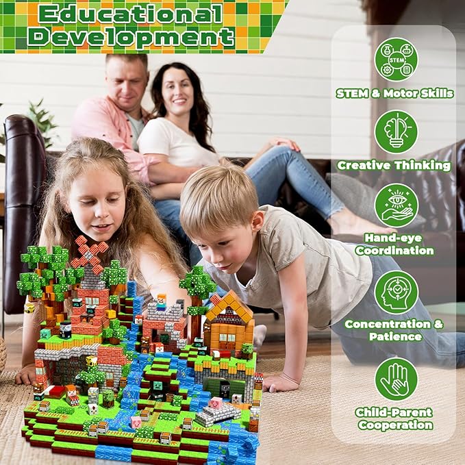 Goody King 300PCS Magnetic Blocks - Forest Magnetic Building Blocks, Stacking Magnets for Kids, Strong Magnets, Sensory Toy for STEM Learning Toys for Kids 3+ Boys and Girls Christmas Birthday Gifts