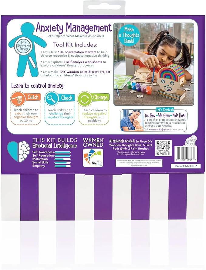 Open The Joy Anxiety Buster Toolkit: The Ultimate Comprehensive Kit for Kids, Packed with Therapeutic Tools and Playful Learning to Help Conquer Worries - Ages 4+
