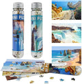 Small Jigsaw Puzzles for Adults Mini Puzzles 150 Pieces Micro Piece Small Puzzles Challenging Difficult Travel Puzzle Games Toys Gifts Beach Waterfall Puzzle 3 Packs 6 x 4 inch