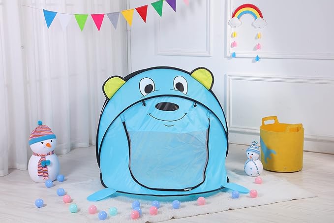Kids Play Tents – Collapsible Tent for Boys Girls Gift - Large Foldable Playhouse Indoor/Outdoor Fun - Pop up Tent Toys for Age 1 and up Child Birthdays Presents (MK Mouse)