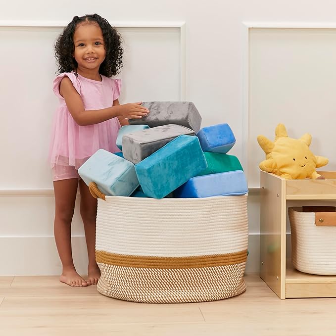 ECR4Kids SoftZone Stack-A-Brick, Foam Blocks, Contemporary, 24-Piece
