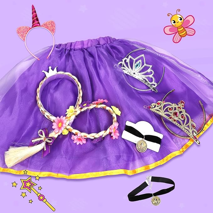 Princess Dress Up for Girls 4-6, Dress Up Clothes for Little Girls 3t-4t