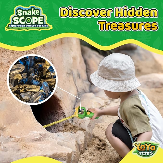 YoYa Toys Borescope Snake Camera with Light for Kids, Outdoor Educational STEM Science Toys for Boys & Girls Age 4,5,6,7,8,9,10, Camping Nature Exploration Activities, Great Adventure Birthday Gift