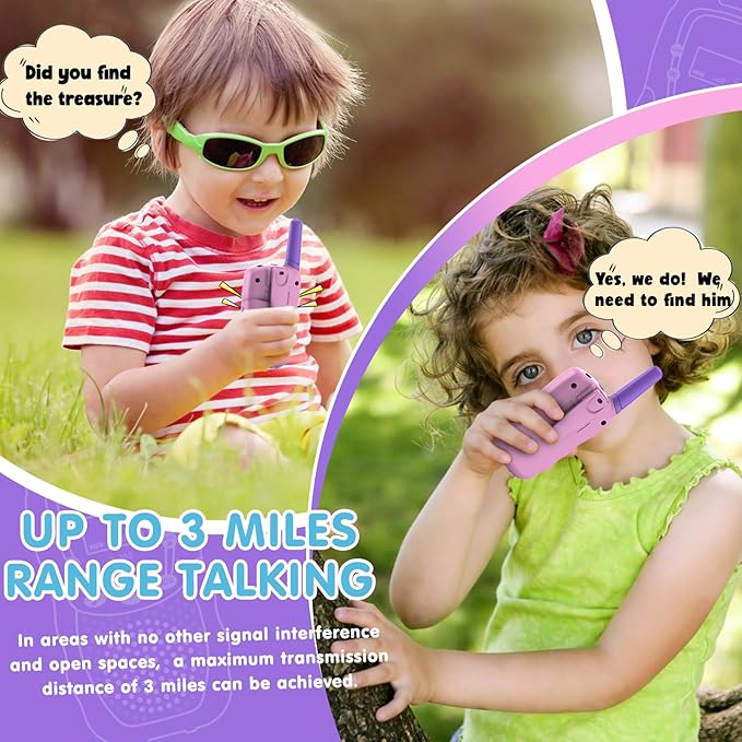 Selieve Toys for 5-12 Year Old Children's, Walkie Talkies for Kids 22 Channels 2 Way Radio Toy with Backlit LCD Flashlight, 3 Miles Range for Outside, Camping, Hiking
