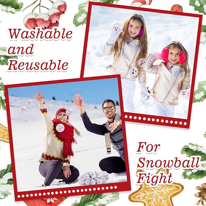 Zhanmai 32 Pcs Christmas Snowmen Stress Balls Bulk Small Snowball Face Relief Squeeze Crafts for Winter Party Favors Xmas Stocking Stuffers Gift Goodie Bag Fillers Holiday Decorations (1.6 Inch)