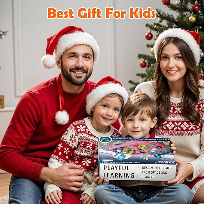 Whack a Mole Game, Toys for Ages 3-4 5-7 8-12 Girls Boys, Whack Game for Toddlers, Gifts for 3 4 5 6+ Year Old Girls Boys, Early Learning Educational Toys with 2 Hammers Sound & Light