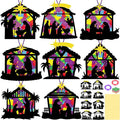 Renbuzhu 40PCS Christmas Crafts Bulk: Nativity Religious Paper Suncatchers DIY Kit for Winter Xmas Holiday Activities Decorations, Window Stained Glass Effect Art Ornaments