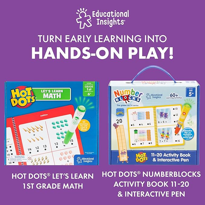 Educational Insights Hot Dots Let's Learn 1st Grade Reading, Reading Activity Workbook, Ages 6-7