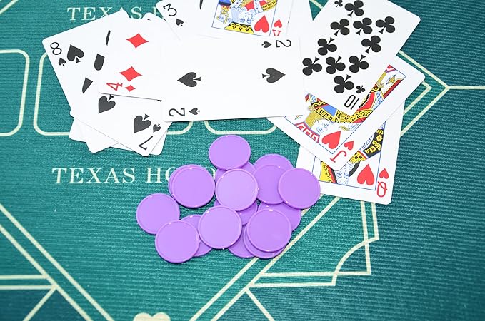Smartdealspro Set of 100 25MM/1 Inch Opaque Plastic Learning Counting Counters Poker Chips (Purple)