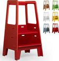 AVDAR Toddler Standing Tower Wooden Toddler Stool for Kitchen Adjustable, Winner 2023 of Contemporary Good Design, Montessori Kitchen Tools