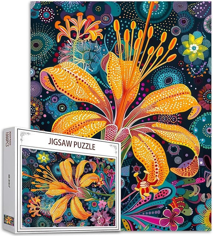 Yellow Flower Jigsaw Puzzles for Adults 1000 Pieces,Pretty petals Art Jigsaw Puzzle 27 x 20 Inch Colorful DIY Craft Puzzles for Home Decoration Gifts, Family Puzzle Perfect for Game Nights