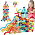 COUOMOXA Magnetic Building Blocks for Kids: Magnetic Stick Montessori Game for 3 4 5 Years Old Toddlers - STEM Starter Toy for Kids Age 3-5 Preschool - Birthday Gift for Boys Girls
