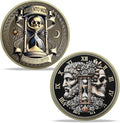 AtSKnSK Memento Mori Coin Momento Mori Coin Skull Coin Stoic Gifts Memento Mori Calendar Living Memento Mori Amor Fati Coin (Memento Mori Coin - 4)
