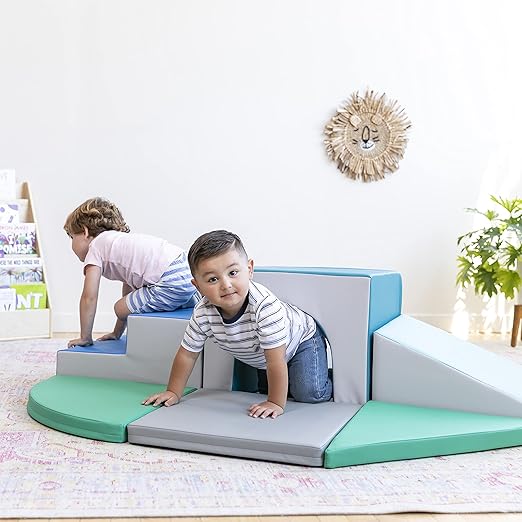 ECR4Kids SoftZone Lincoln Tunnel Climber, Toddler Playset, Contemporary