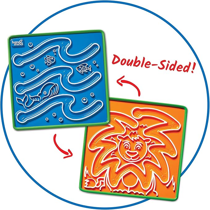 hand2mind Mindful Maze Boards, Tactile Sensory Toys for Toddlers, Anxiety Relief Items, Calm Down Corner Supplies, Emotional Regulation Tools for Kids, Play Therapy Toys, Mindfulness Gifts