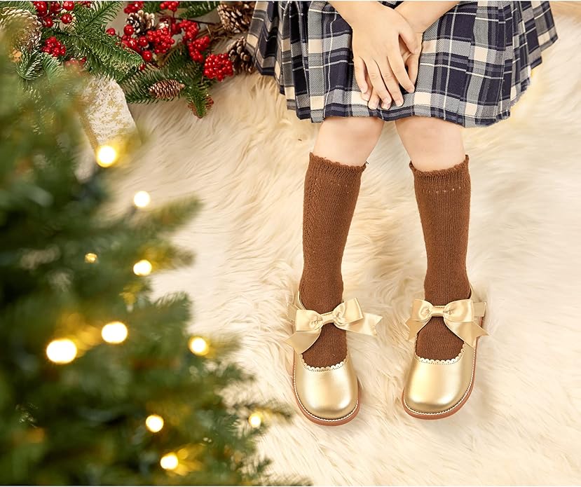 Felix & Flora Toddler Little Girl Mary Jane Dress Shoes - Ballet Flats for Girl Party School Shoes