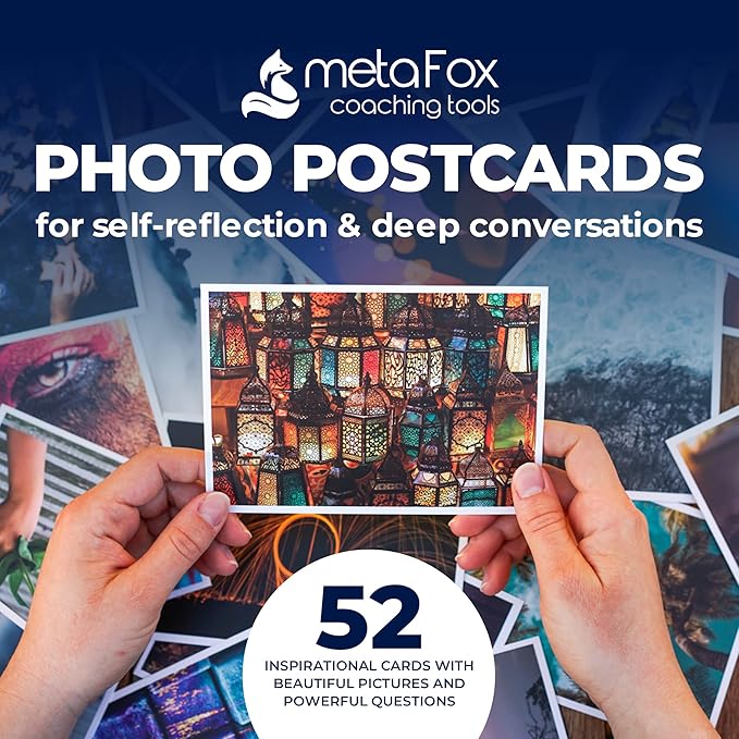 metaFox - 52 Inspirational Cards, Positive Affirmations Cards & Motivational Postcards, Picture Cards For Daily Inspiration, Mindfulness Cards, Affirmation Deck For Reflection, Fresh Perspectives