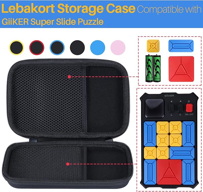 Storage Case Compatible with GiiKER Super Slide Puzzle Original 500+ Challenges Brain Teaser Puzzle (Black Case)