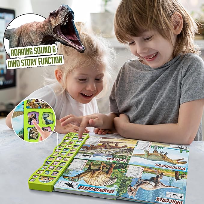 Dinosaur Toys for Kids 3-5 Dinosaur Book with Sounds 30 Species Names & Realistic Sounds InteractiveToys for Boys Girls Kids 2 3 4 5 6 7 Year Old Dinosaur Toys Gifts(Dinosaur Book)
