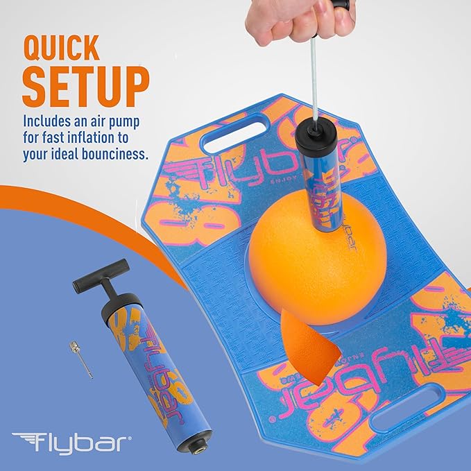 Flybar Pogo Trick Ball for Kids – Balance Bounce Board with Anti-Slip Deck – Pump Included - Indoor & Outdoor Toys for Boys and Girls Fun Way to Reduce Screen Time Supports up to 160 lbs – Ages 6+
