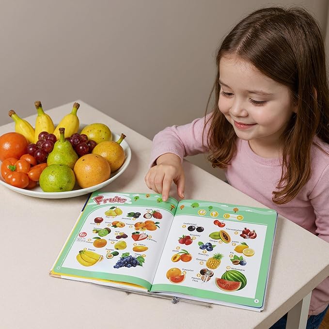 English Words Sound Book for Toddlers 3-6 | 470+ Words & Phonics Learning Toy | Interactive Speak & Spell with Sounds & Pictures | 21 Themes | 2025 Educational Gift
