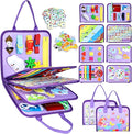 Esjay Toddler Busy Board Montessori Toys for Girls, Sensory Board Educational Activities Learning Fine Motor Skills, Birthday Gifts for Girls Toddlers, Travel Toys for Airplane Car, Purple Merpeople