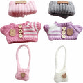 15cm & 17cm Doll Clothes Outfits Set - Premium Dress Up Bundle with Exquisite Accessories | Soft Fabric Fashion Doll Costume for 15-17cm Dolls (2set Pink+Purple)