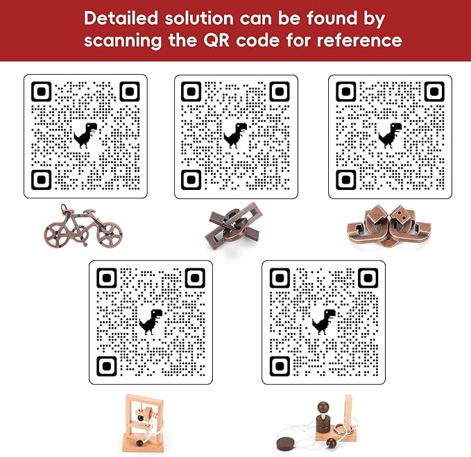 17 Pcs Brain Teaser Puzzles for Adults Teens - Metal Puzzles 3D Puzzle Game Toys for Adults Teens - Wooden Unlock Interlocking Puzzle Adult IQ Education Smart Toy