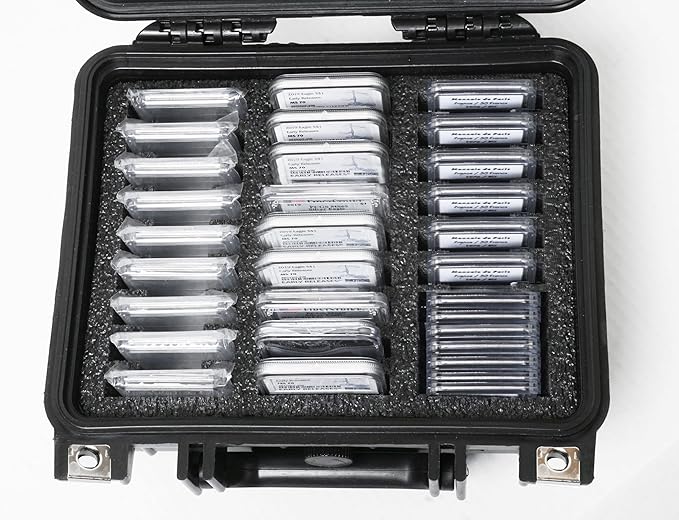 Case Club 27-45 Graded Coin Slab Storage and Travel Holder - Fits PCGS, NGC, Slotted Foam Separation, Hard Shell Plastic Case