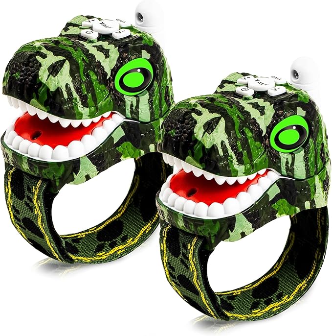 Dinosaur Walkie Talkies for Kids 2 Way Radios Toys for Boys Girls Ages 3-12 Long Range, 3 Channels Outdoor Adventure, Camping, Hiking Gifts Birthday Gifts Christmas Stocking Stuffers