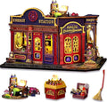 Miniature House Kit Magic Energy Station, DIY Dollhouse Kit for Adults & Teens, Tiny House Craft Decor with LED Lights, Wooden Mini Model Gift for Birthdays & Holidays
