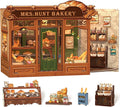Cutefun Book Nook Kit - DIY Miniature House Dollhouse Kit, Book Nook Kits for Adults, Bookshelf Insert Bookend with LED Light for Teens and Adults (Mrs.Hunt Bakery)