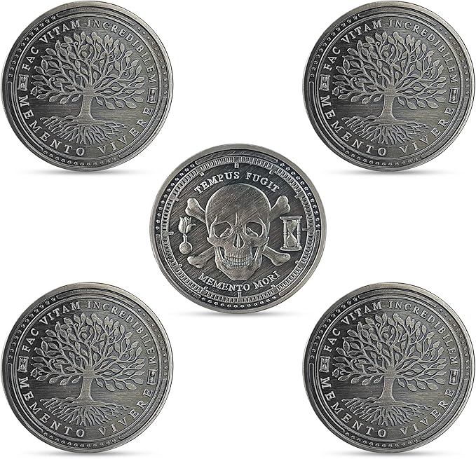 AtSKnSK Memento Mori Memento Vivere Coin Pack of 5