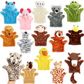 15 Pack Safari Animal Hand Puppet Zoo Plush Animal Hand Puppets Elephant Giraffe Bear Monkey Zebra Stuffed Puppet Toys for Kids Adult Show Theater Telling Story Teaching Role Play