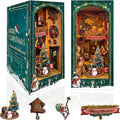 DIY Book Nook Kit - Christmas Wooden Miniature House Kit Rotating Decor, Gift for 14+ Dollhouse Kit - Jingle Cabin (SQ-34)