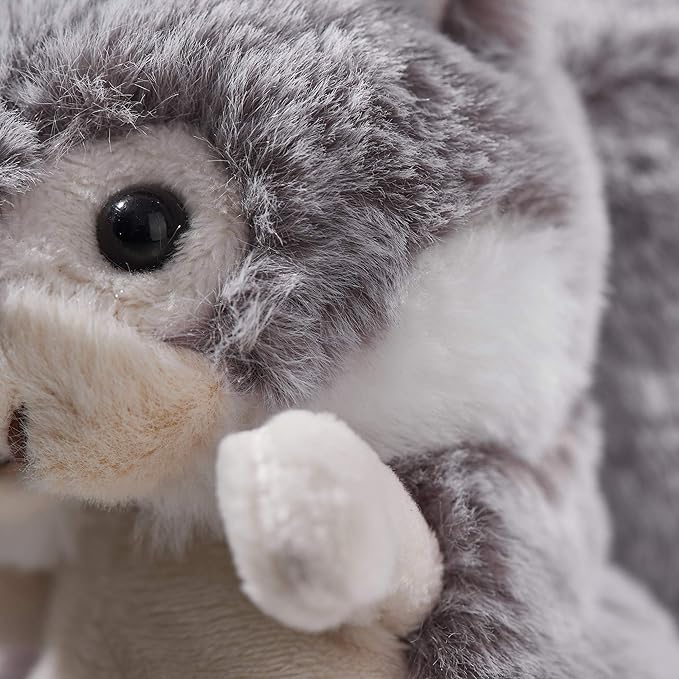 Dilly dudu Grey Squirrel Plush Toy Stuffed Animal 7-Inch