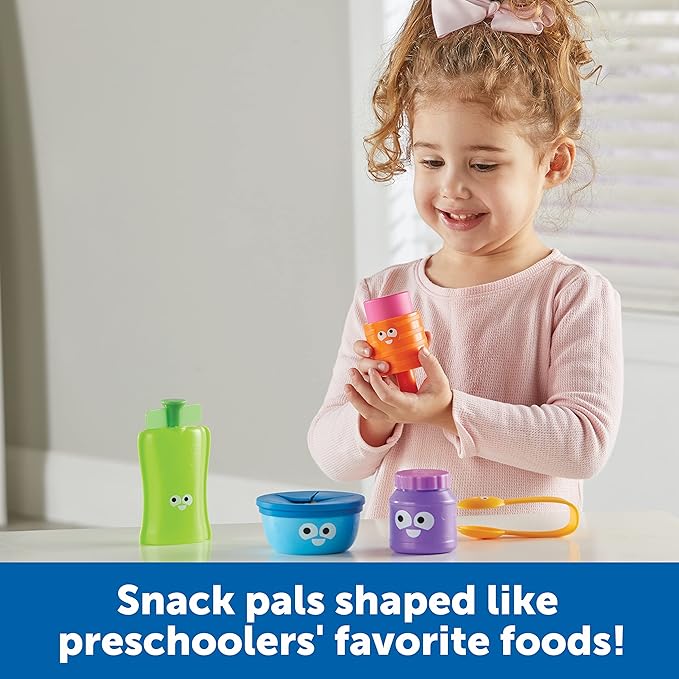 Learning Resources Helping Hands Snack Friends - 7 Pieces, Age 3+ Toddler Toys, Fine Motor Fun, Preschool, Fine Motor Skills, Toddler Activities