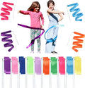 Ribbon Dancing Wands 10pcs Pack, Party Favor for Girls Birthday Favor Bags, Indoor Outdoor Kids Party Games, Gymnastic Party Gifts (Mixed Color with White handle, 10pcs Set)