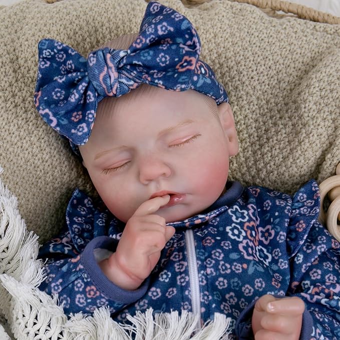 Aori 20 Inch Weighted Reborn Baby Doll - Hyper Realistic Lifelike Newborn Girl with Outfit, Collectible Soft Body Baby Doll for Girls Age 3 for Christmas/Birthday