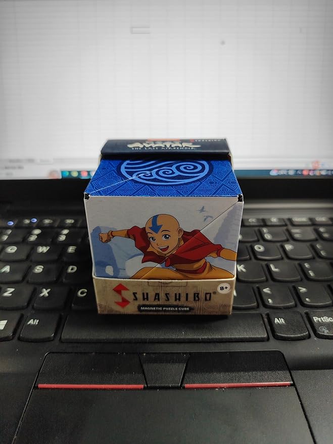 SHASHIBO Avatar The Last Airbender Shape Shifting Box - STEM Magnetic Fidget Cube That Transforms Into Over 70 Shapes, Download Fun in Motion Toys Mobile App (Water)