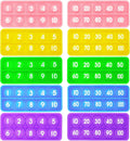 Ten Hundred Frame Popper, Math Fidget Sensory Toys, Ten-Frame Counting Toy, Educational Toy for Kids Classroom Group Learning Activities(Pack of 10)
