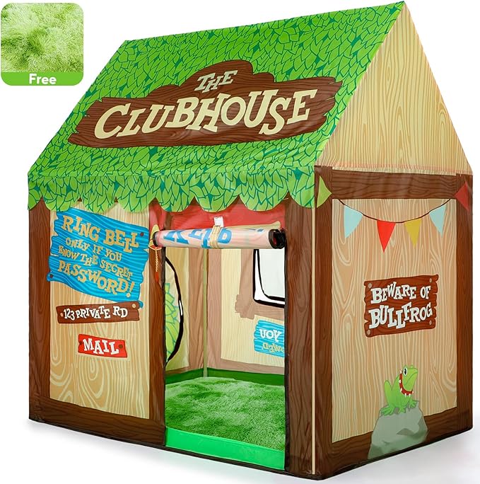 SweHouse Kids Play Tents Indoor: Cute Playhouse Tent for Kids with Padded Play Mat - Toddler Play Tents Boys Fort Play Area Decorations for Birthday
