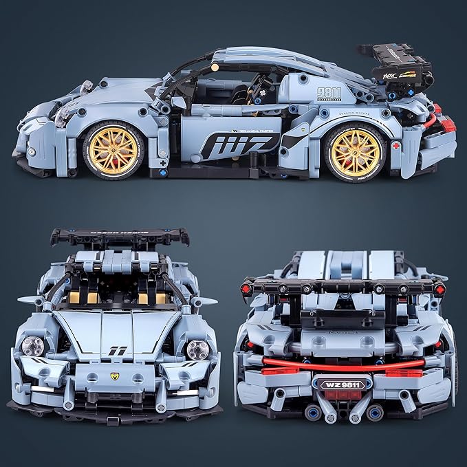 HIGH GODO Technic Car Building Blocks Set for Adults, 1465 Pieces 1:14 Super Sports Car Model Building Kits, Racing Car Collectible Gifts for Men Teenagers Boys Aged 12+