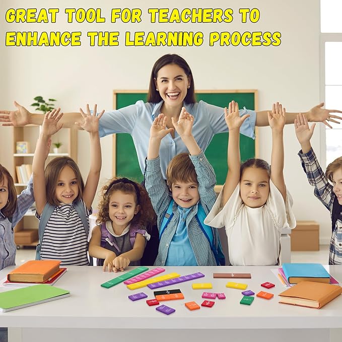 6 Sets Fraction Tiles Set for Math Classroom Fractions Manipulatives Math Manipulatives for Home School Supplies