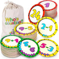 Active Learning Who’s Counting Game: 81 Oversized 0-30 Number, Addition Subtraction Sturdy Floor Activity Math Cards, Multiuse Games, Two Levels of Age: 3-4 and 5+ (Addition)