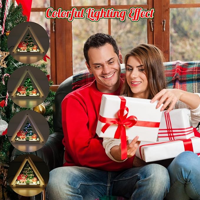 Christmas Soldering Project, Christmas Tree Soldering Kit With Triangular Acrylic Shell DIY LED Xmas Tree Santa Claus Snowman With Music Electronics Kit for Decoration Creative Present