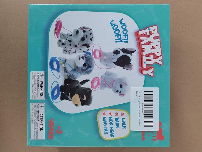 YH YUHUNG Walking and Barking Dog Toy Pet with Remote Control Leash Walking Puppy Toys for Kids Electronic Pets for Girls (Blue)