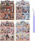 Girls 3D Miniature Scene Stickers,4 Sets Visit the Store DIY House Stickers for Space Cruise,Ocean Hotel,Egypt Hotel,Stone Age,Cute 3D Cartoon Sticker Scenes for Adult Kids Relief Stress Pass The Time