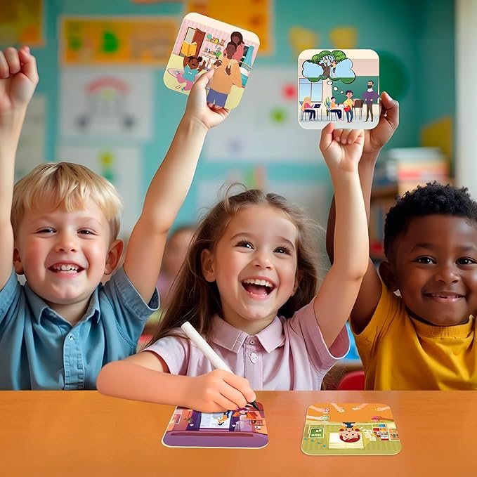 QUOKKA Sequence Speech Therapy Toys for Toddlers 3-4 - Autism Learning Materials for Kids 5-7 - Create a Story Cards Sentence Building - ABA Therapy Social Skills - Storytelling Picture Game